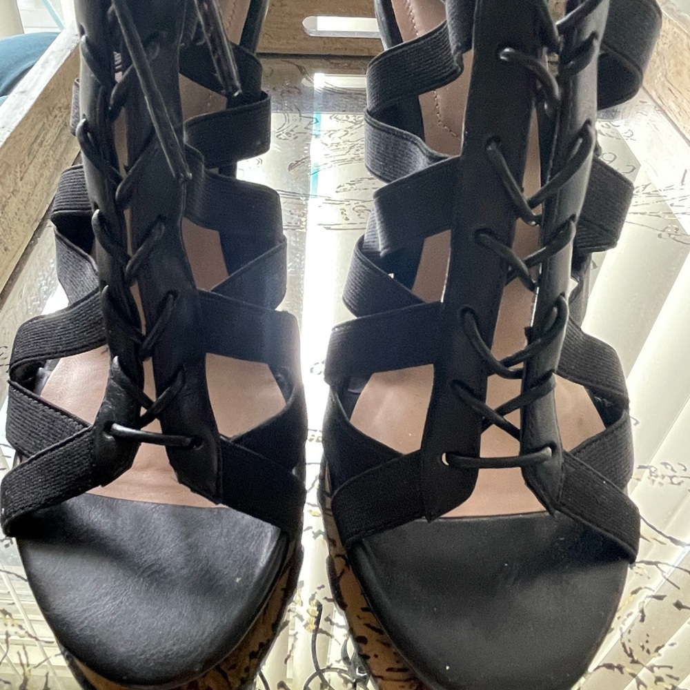 Aldo Black Strappy Heels for Women - Picture 2 of 9